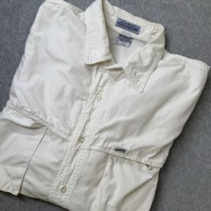 Vintage GUESS by Georges Marciano Shirt USA Made White Short Sleeve XL